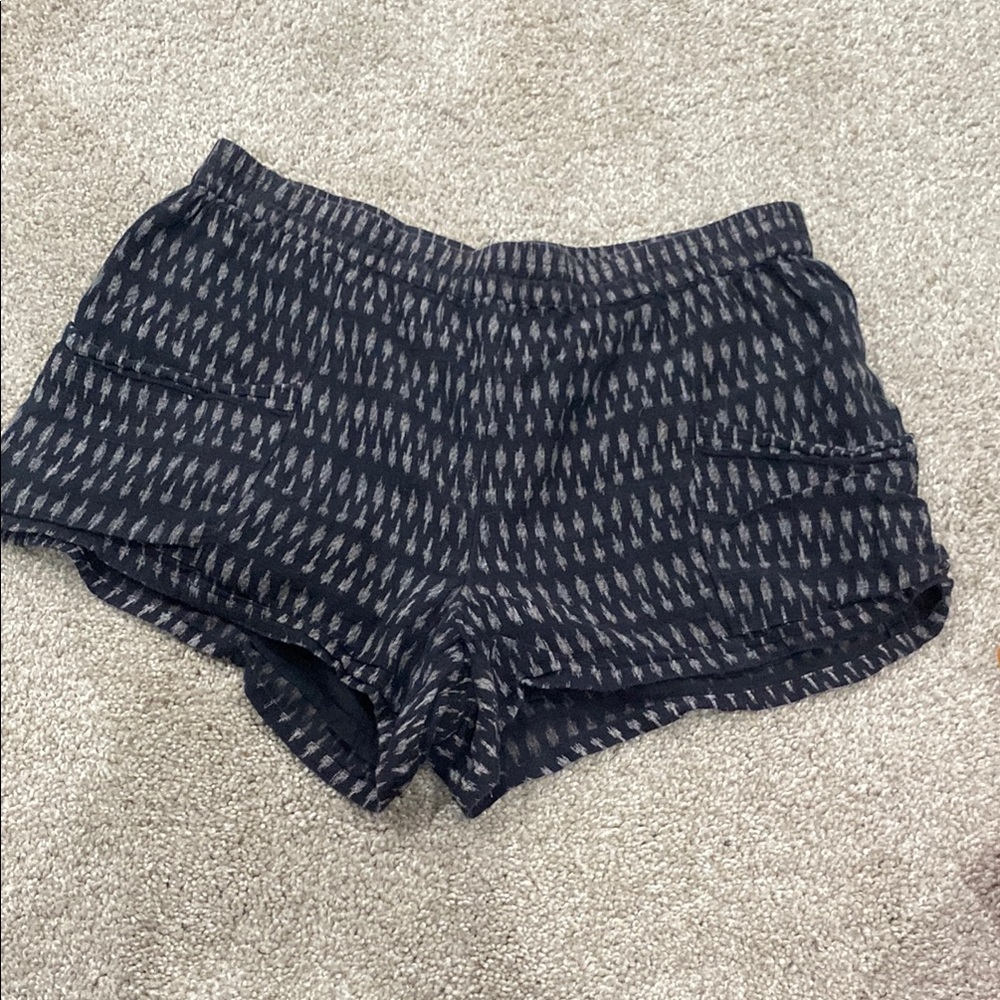 Aerie Athletic Shorts Black and Gray with Elastic Waistband